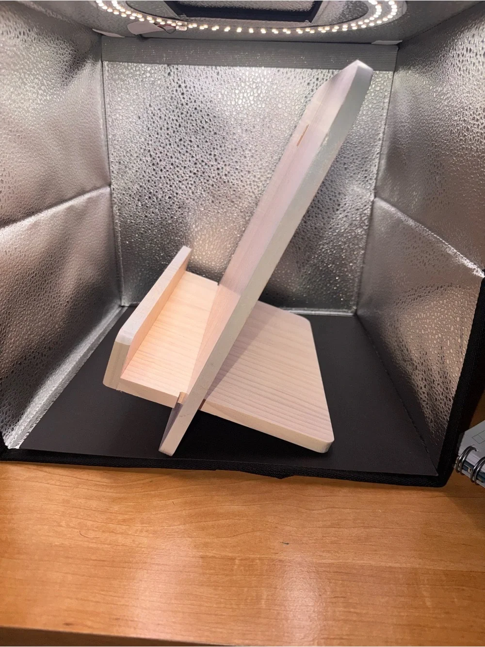 Wooden cookbook stand